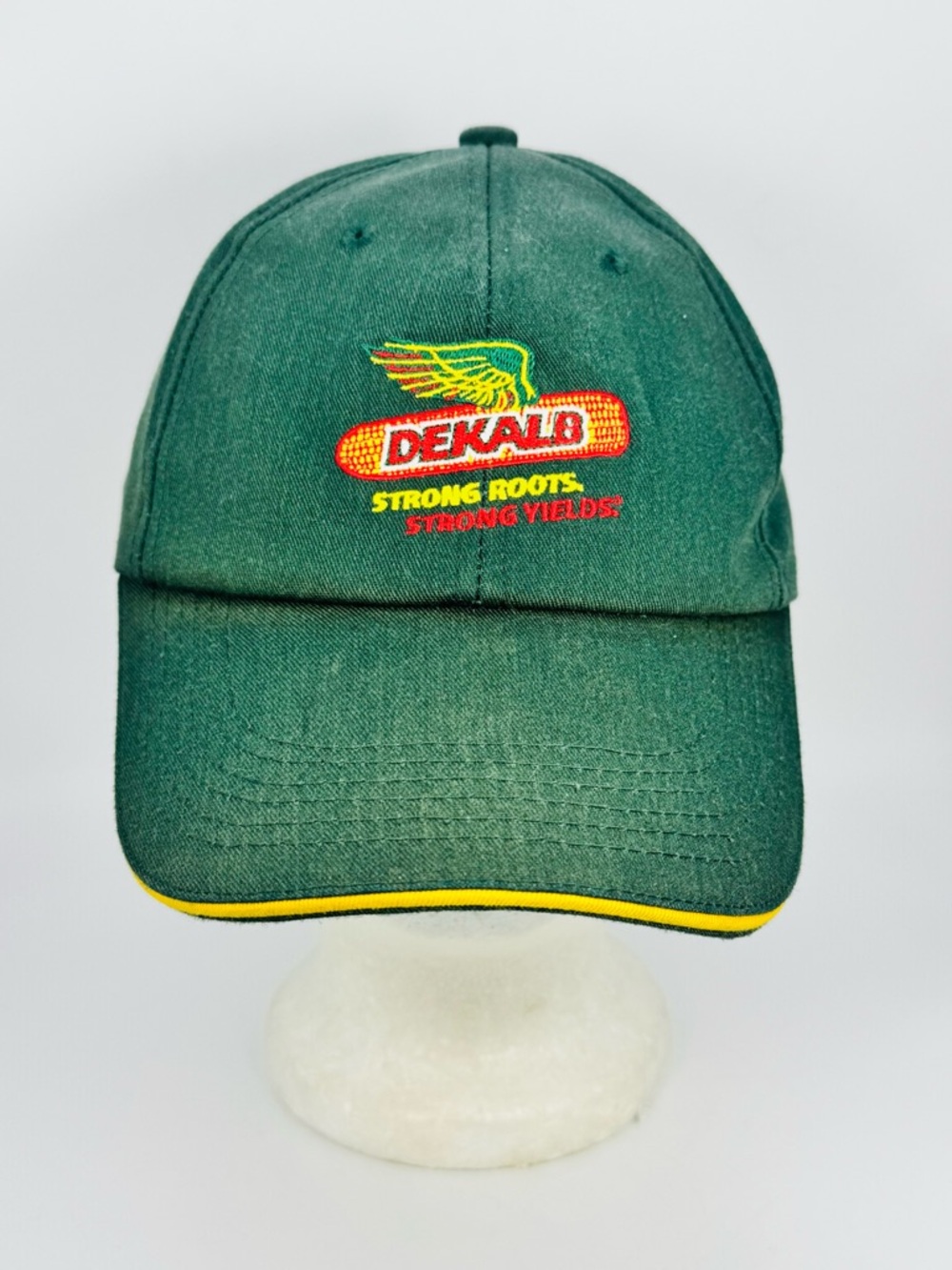 Vintage K-Products Dekalb Hat Cap Strap Back One Size Mens Green Farm Logo